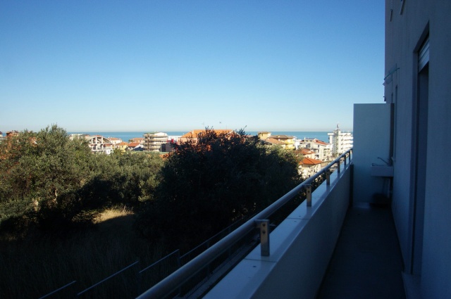 Balcony with sea view of new duplex apartment in Francavilla al Mare