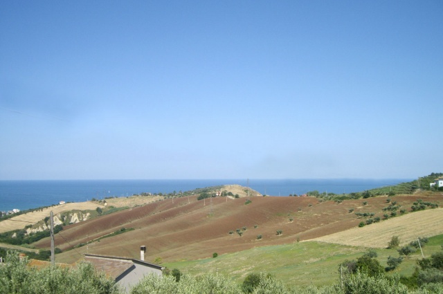 View of hills and sea from cottage for sale in Roseto degli Abruzzi